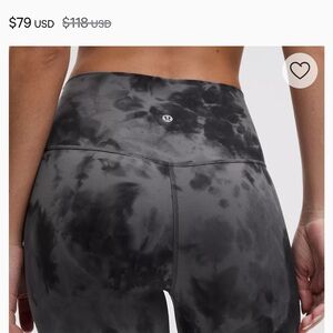 Lululemon Align High-Rise Pant 28” Black Tye Die BRAND NEW